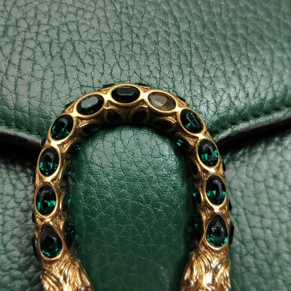 Gucci Green Crossbody Bag with Gold and Silver Accents - Picture 11 of 11